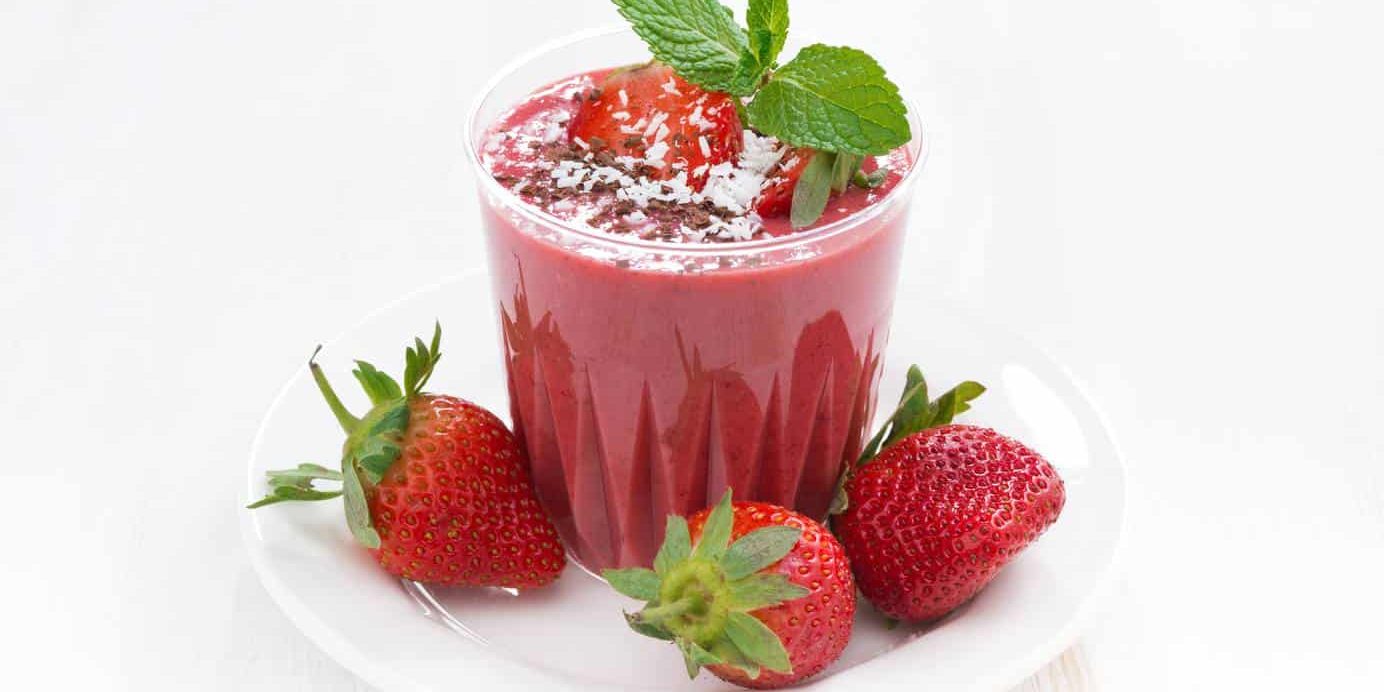 Chocolate Strawberry Smoothie. Sweet Drinks.